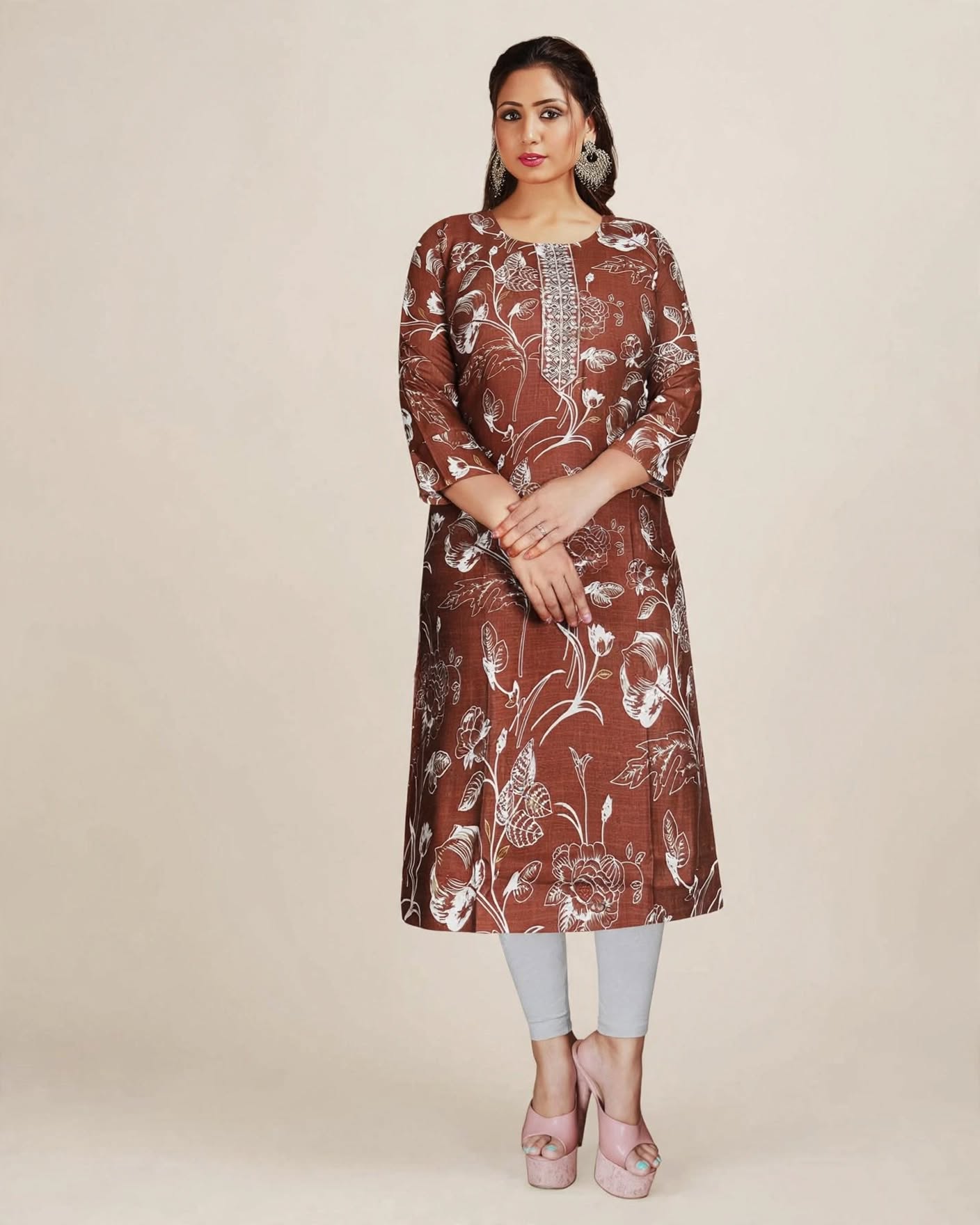 BellaBasics Vaticant Print Straight Kurta